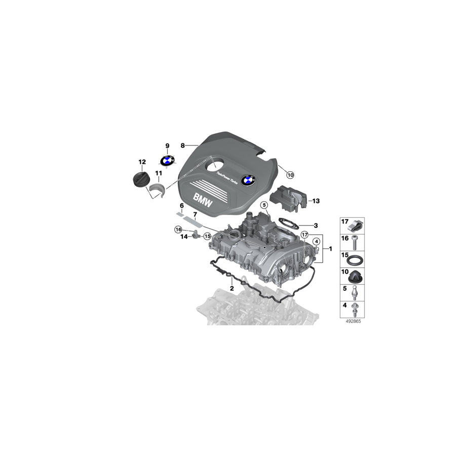 Genuine BMW 11128638458 F39 Cover For High-Pressure Pump (Inc. 225i, X1 28i & X1 20i) | ML Performance US Car Parts