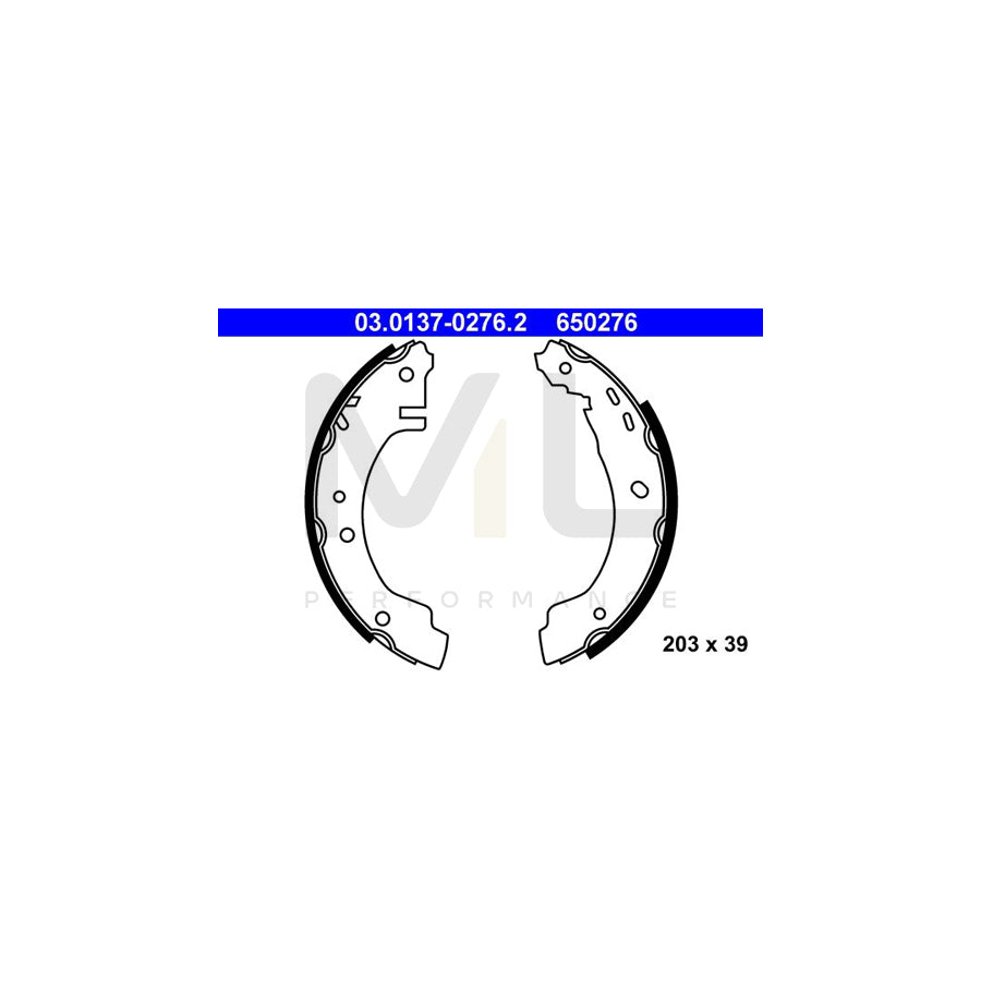 ATE 03.0137-0276.2 Brake Shoe Set for NISSAN PRIMERA