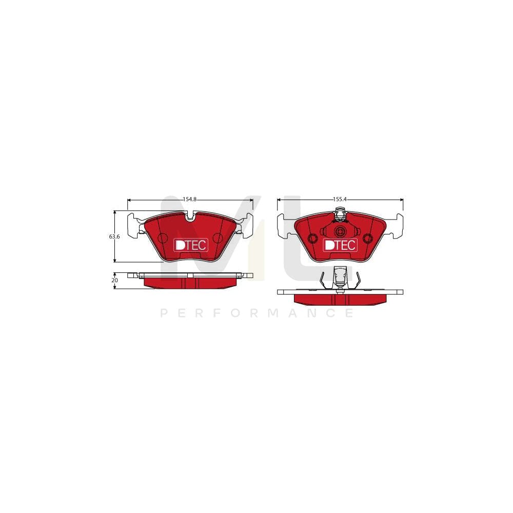 TRW Dtec Cotec Gdb1404Dte Brake Pad Set Prepared For Wear Indicator | ML Performance Car Parts