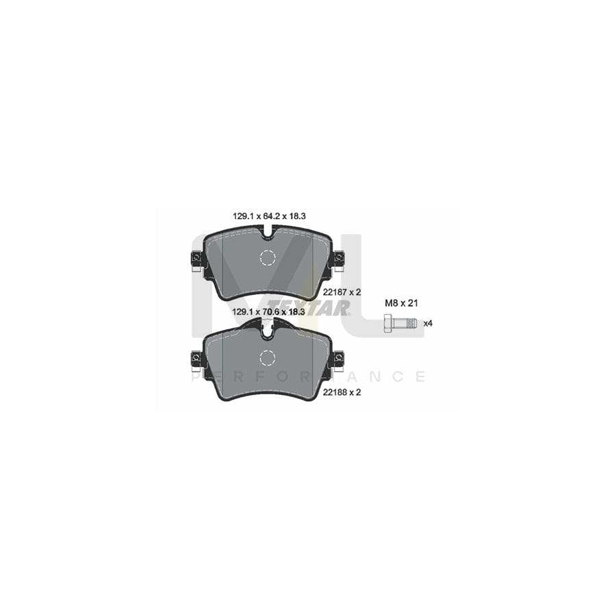 TEXTAR 2218701 Brake pad set prepared for wear indicator, with brake caliper screws | ML Performance Car Parts