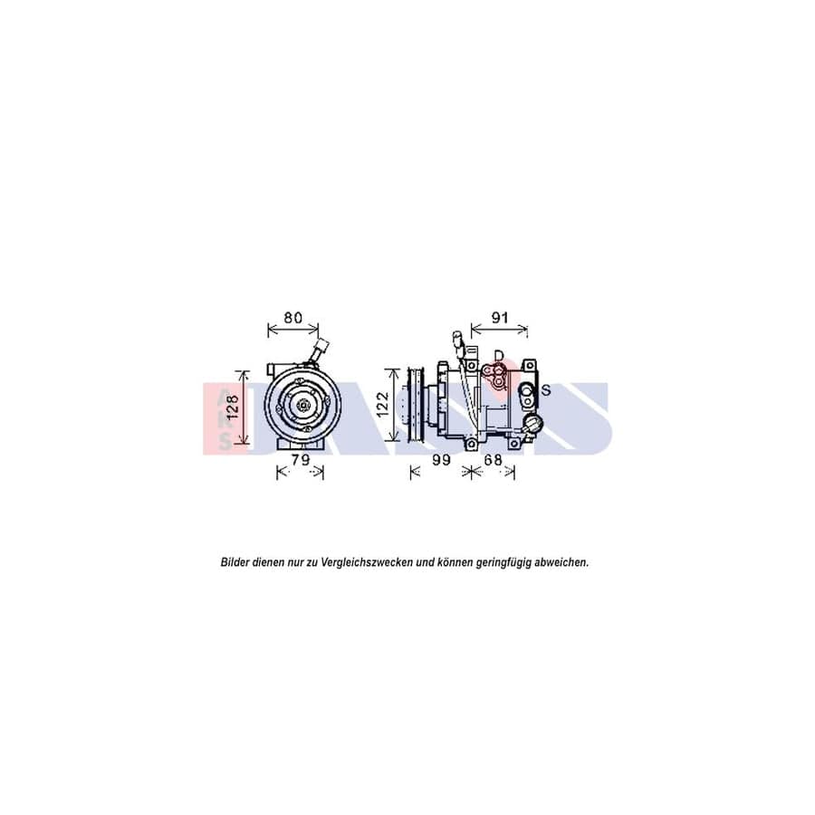 AKS Dasis 852572N Compressor, Air Conditioning for Hyundai I40 Estate (Vf)