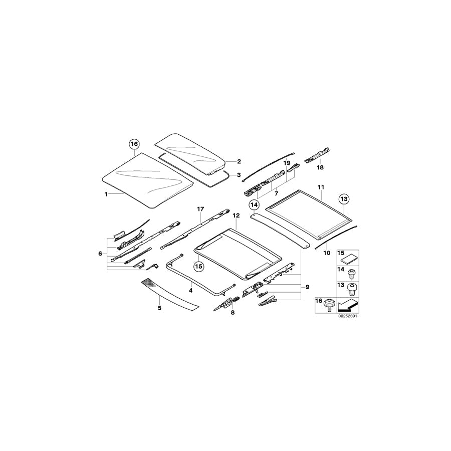 Genuine BMW 54137131038 E83 Supended Headliner BASALTGRAU (Inc. X3 1.8d, X3 2.0d & X3 3.0sd) | ML Performance US