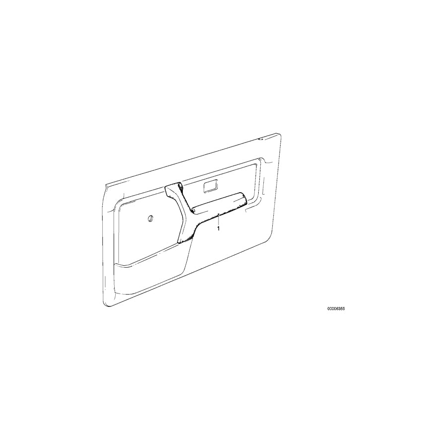 Genuine BMW 51412231331 E30 Armrest Left SCHWARZ M SPORT (Inc. 325i, 320i & 318i) | ML Performance US Car Parts