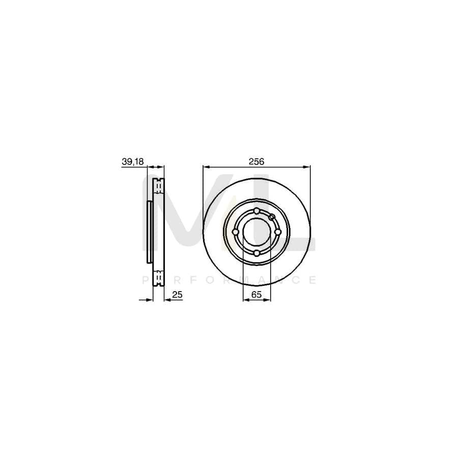 BOSCH 0 986 479 054 Brake Disc Internally Vented, Vented, Oiled | ML Performance Car Parts