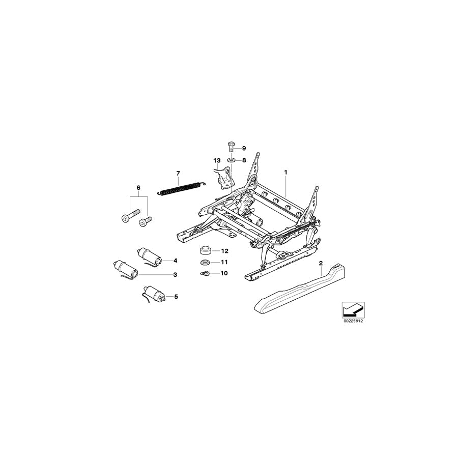 Genuine BMW 52107111870 E46 E83 Electrical Seat Mechanism, Right (Inc. X3 1.8d, 316i 1.9 & 330xi) | ML Performance US Car Parts