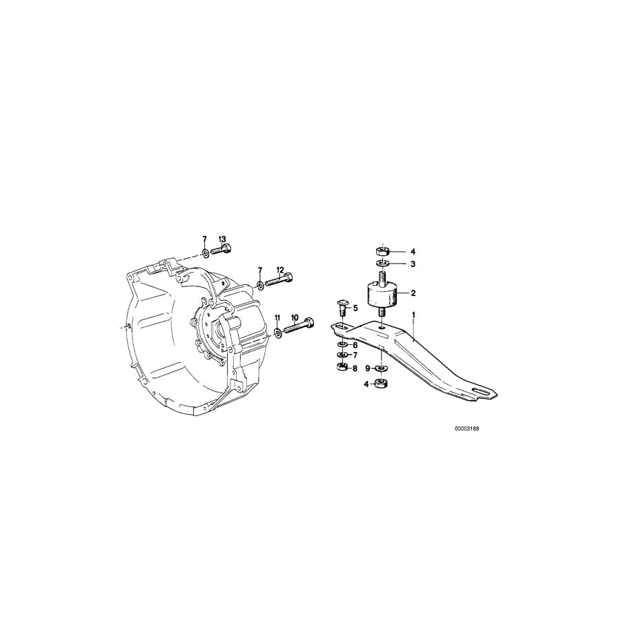 Genuine BMW 24711245178 E21 Cross Member (Inc. 320, 320i & 316) | ML Performance US Car Parts