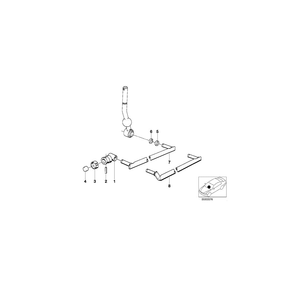Genuine BMW 25111202277 E12 Selector Rod (Inc. 3.0CSiL, 3.0SBav & 3.0CSL) | ML Performance US Car Parts