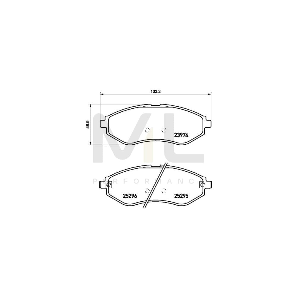 Hella 8DB 355 017-351 Brake Pad Set With Acoustic Wear Warning