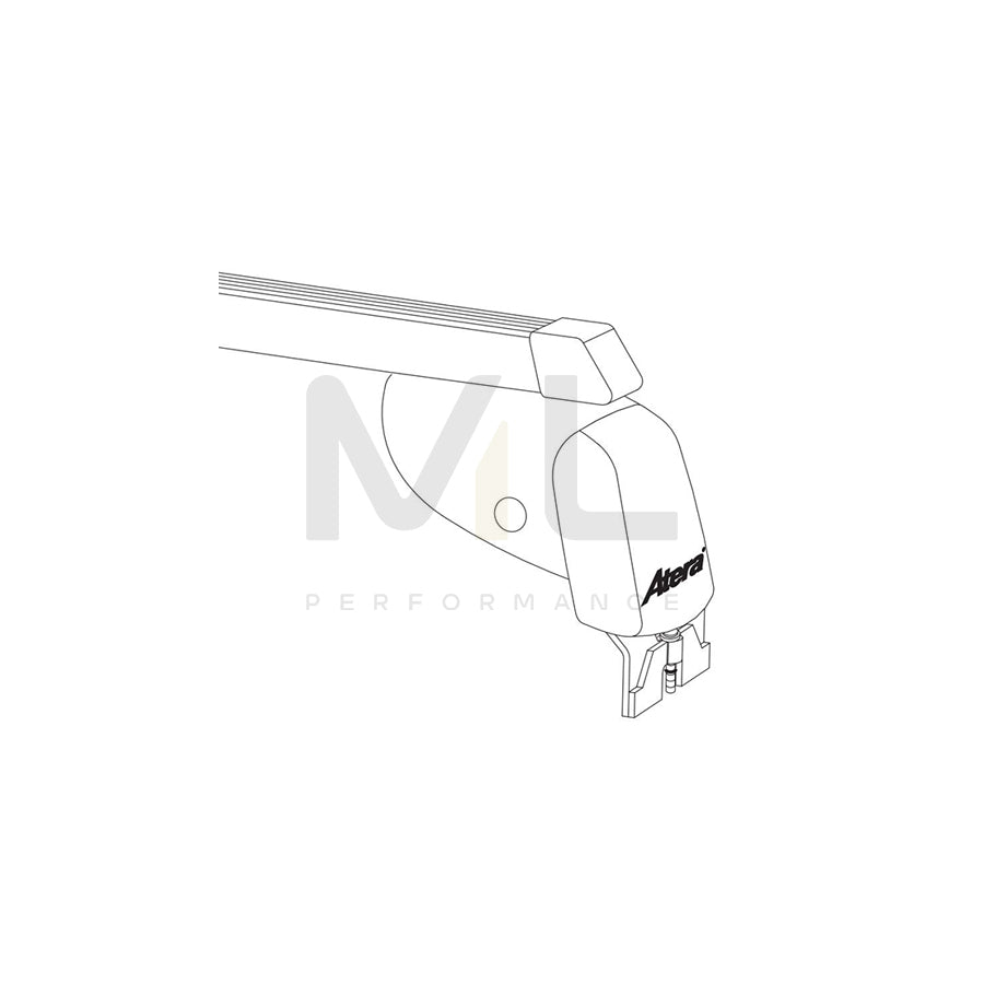 Atera Signo 044243 Roof bars suitable for Mercedes-Benz R-Class (W251, V251) for closed roof rails, 112 cm, 100 kg, Steel