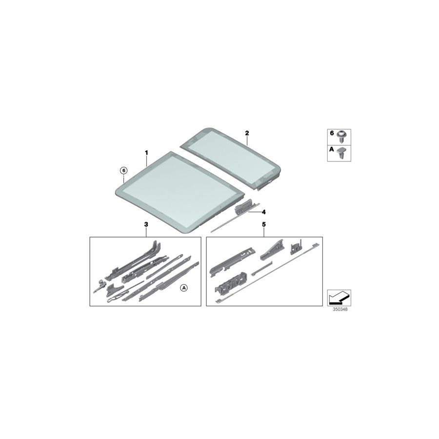 Genuine BMW 54107490094 RR31 F15 MechanisGlass Cover, Rear (Inc. X5) | ML Performance US Car Parts
