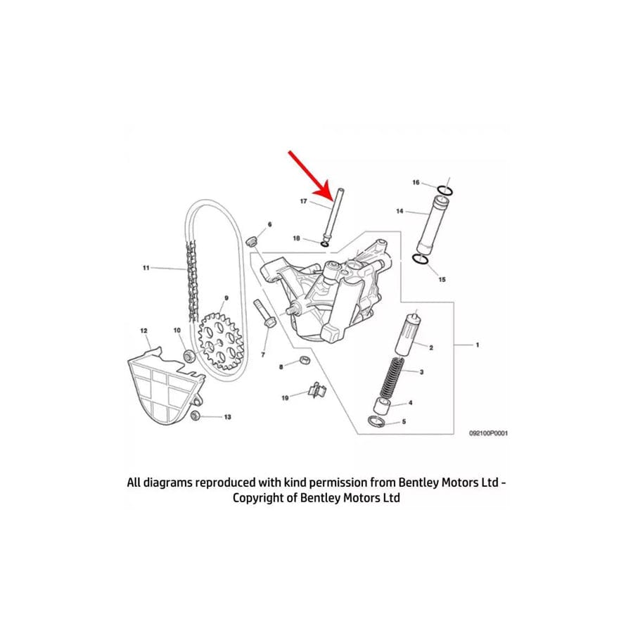 GENUINE Rolls-Royce & Bentley PB28049PA PIPE OIL PUMP