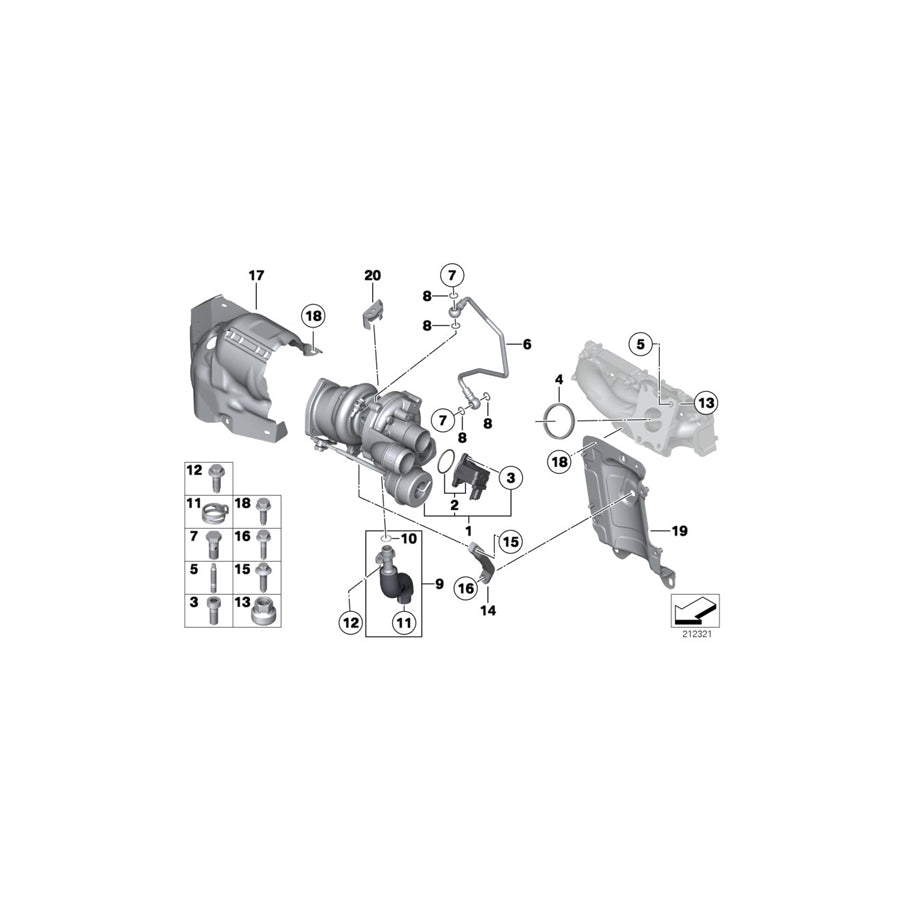 Genuine BMW Mini 11657595678 Turbo Charger (Inc. Cooper S, Cooper S ALL4 & Cooper ALL4) | ML Performance US Car Parts