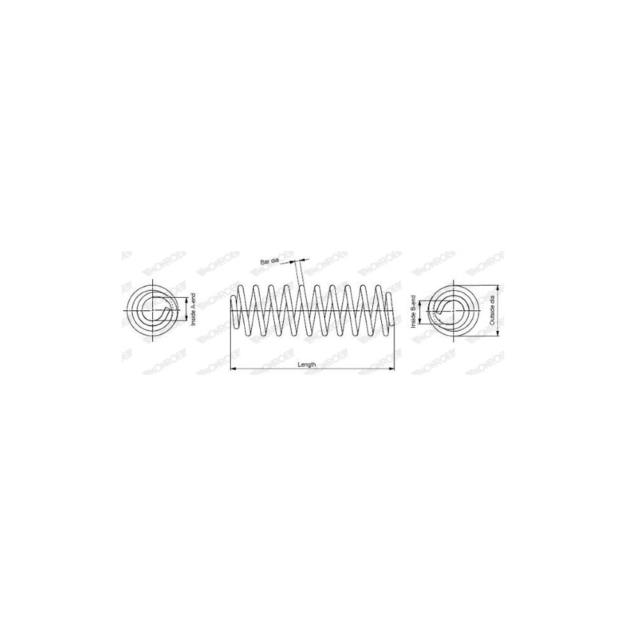 Monroe Sp3263 Coil Spring for Saab 9-5 Saloon (Ys3E)