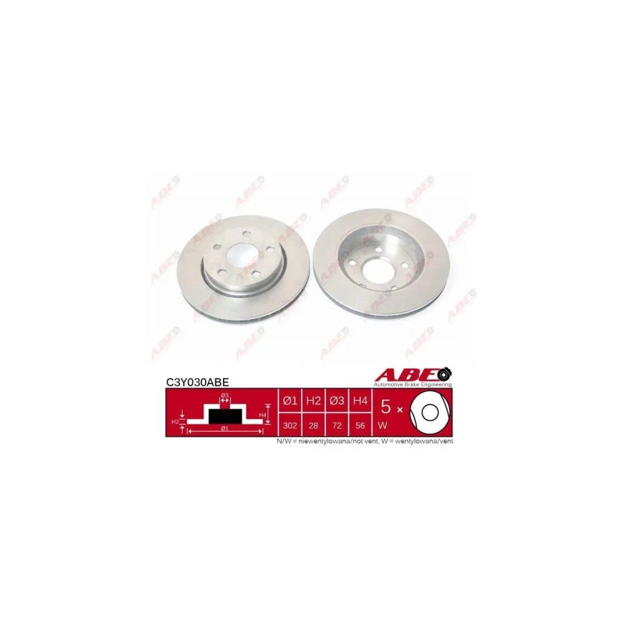 ABE C3Y030ABE Brake Disc for Jeep Wrangler III Off-Road (Jk)