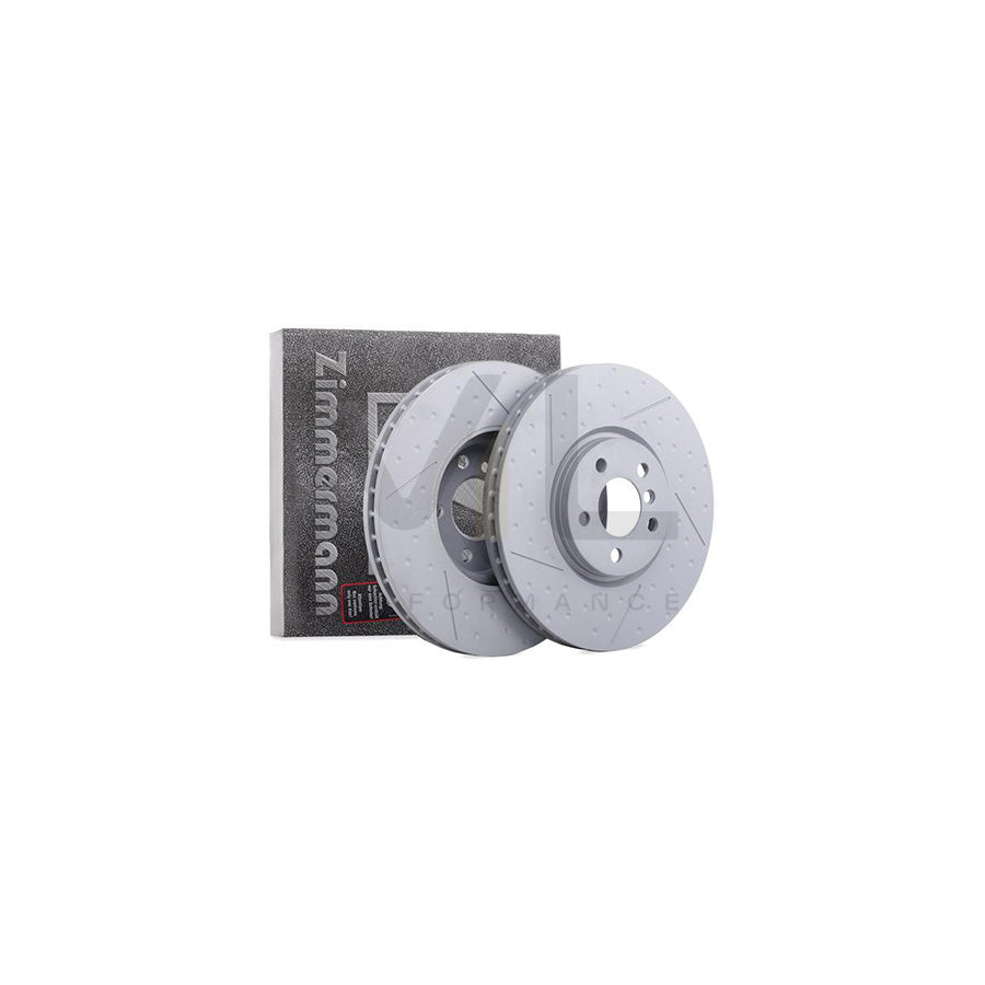 ZIMMERMANN COAT Z 150.2944.20 Brake Disc Drilled dimples, Internally Vented, Slotted, Coated, High-carbon - 1 piece