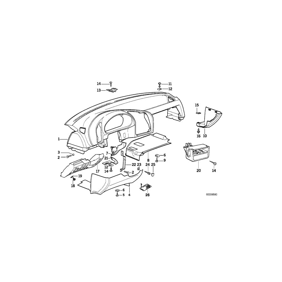 Genuine BMW 51451977100 E36 Trim Panel Lower Right SCHWARZ (Inc. M3, 325td & 318i) | ML Performance US Car Parts