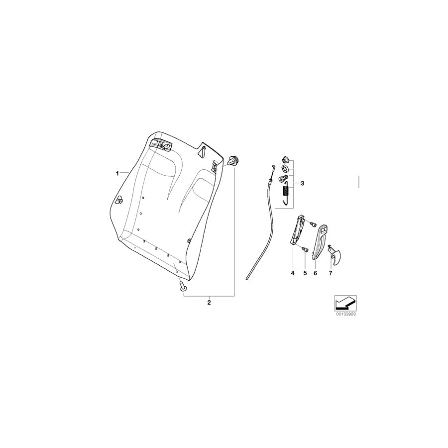 Genuine BMW 52107127746 E64 Rear Panel, Right CREAMBEIGE (Inc. 650i, 635d & 630i) | ML Performance US Car Parts