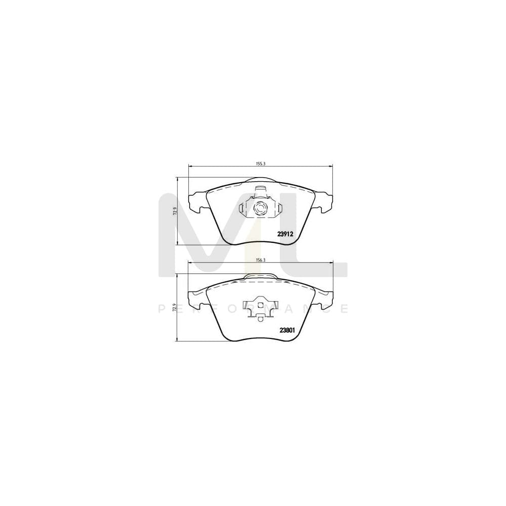 Brembo P 10 012 Brake Pad Set Excl. Wear Warning Contact, With Piston Clip | ML Performance Car Parts