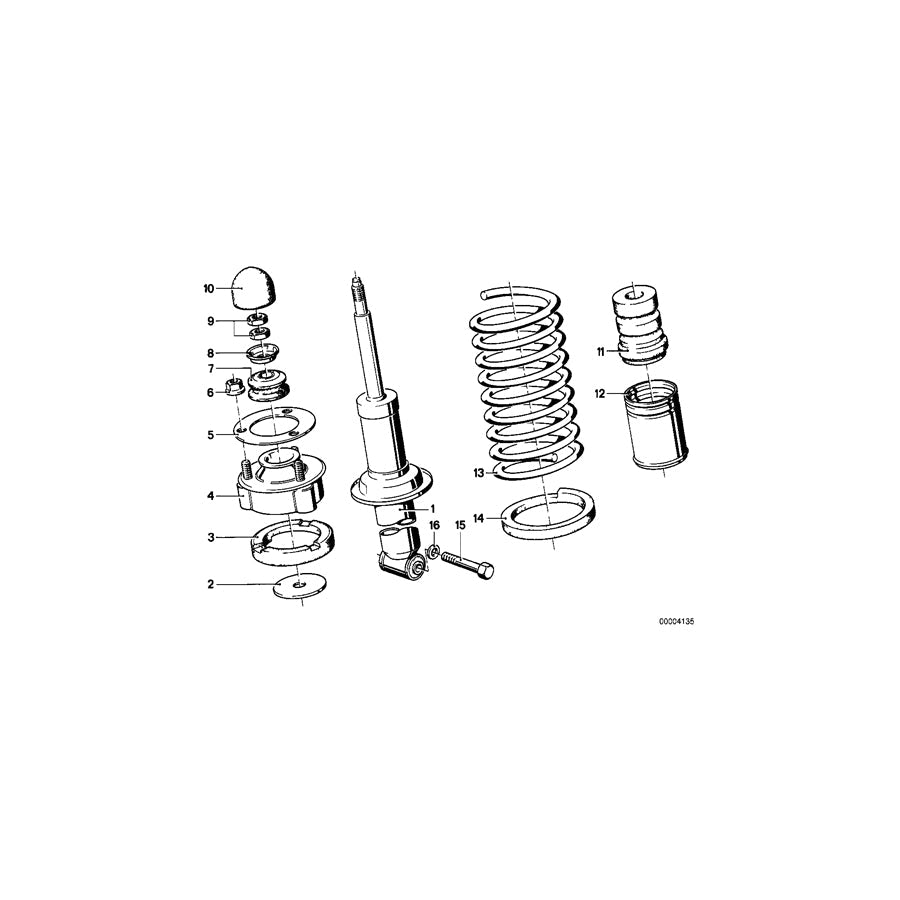Genuine BMW 33521129241 E28 Shock Absorber, Rear BILSTEIN (Inc. M535i, 524d & 528e) | ML Performance US Car Parts