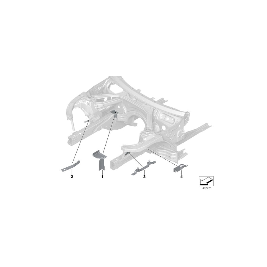 Genuine BMW 41007481041 G21 G02 G20 Reinforcement, Engine Support, Left (Inc. X3 20dX, Z4 30i & Z4 M40i) | ML Performance US Car Parts