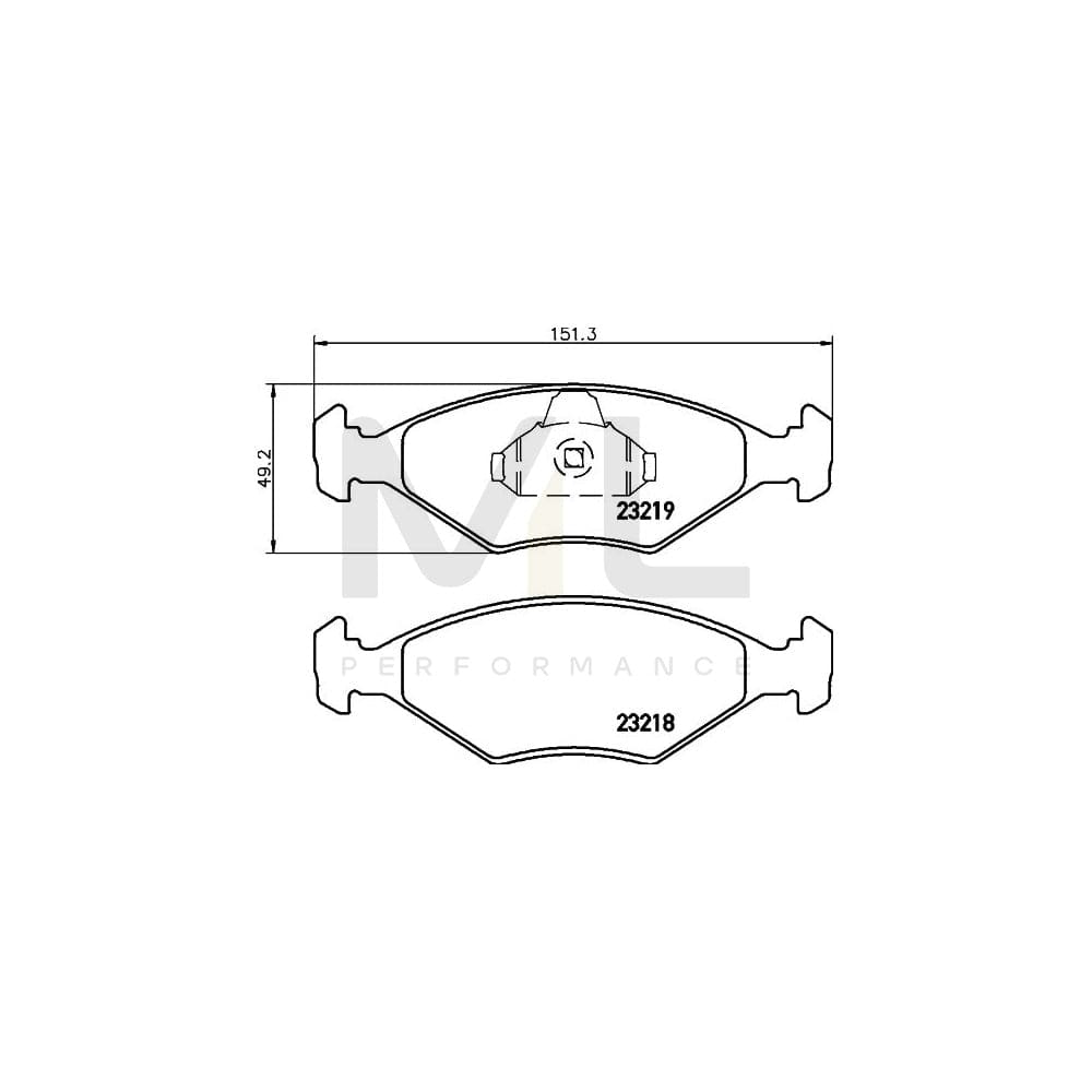 Hella 8DB 355 008-381 Brake Pad Set Not Prepared For Wear Indicator