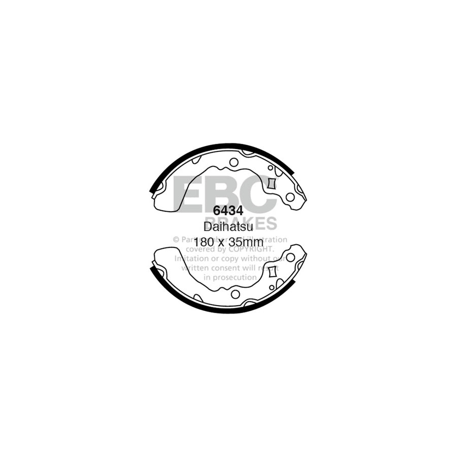 EBC 6434 Daihatsu Rear Brake Shoes (Inc. Cuore & Hi-Jet) 1 | ML Performance US Car Parts