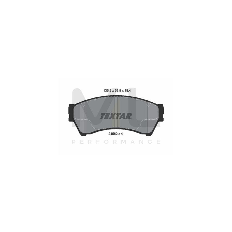 TEXTAR 2458201 Brake pad set not prepared for wear indicator | ML Performance Car Parts