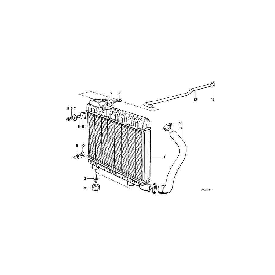 Genuine BMW 17111178213 E28 Radiator (Inc. 520i & 525e) | ML Performance US Car Parts