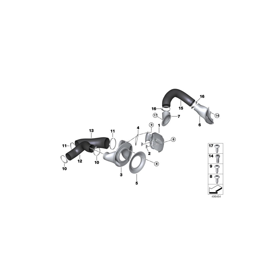 Genuine BMW 51748424690 BMW Ventilation Hose DI=80 MM (Inc. & M6 GT3) | ML Performance US Car Parts