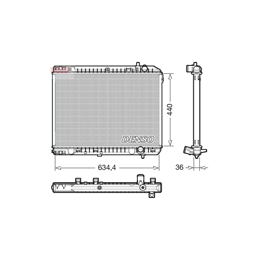 DENSO DRM43008 Engine Radiator for KIA Sedona II (Vq)