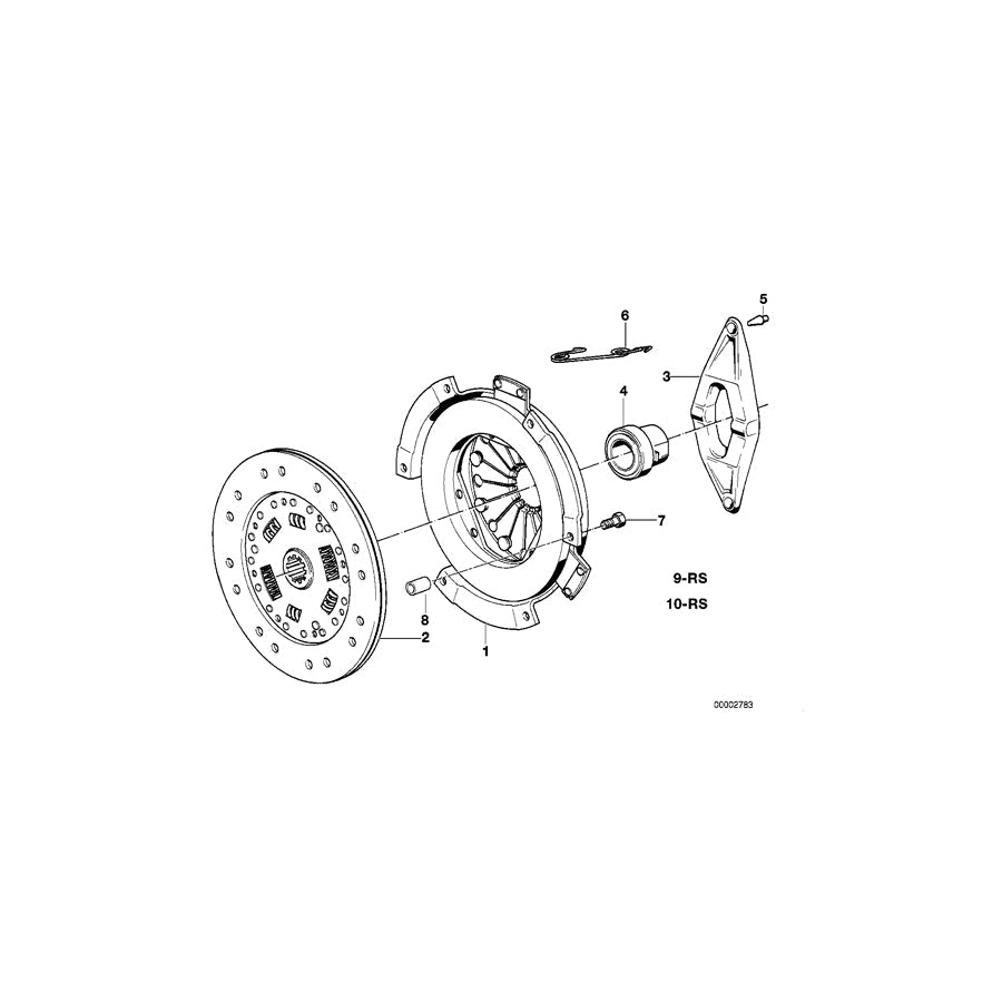 Genuine BMW 21211223116 E30 E28 Set Exch-Clutch Parts Asbestos-Free D=228MM (Inc. 325e & 528e) | ML Performance US Car Parts
