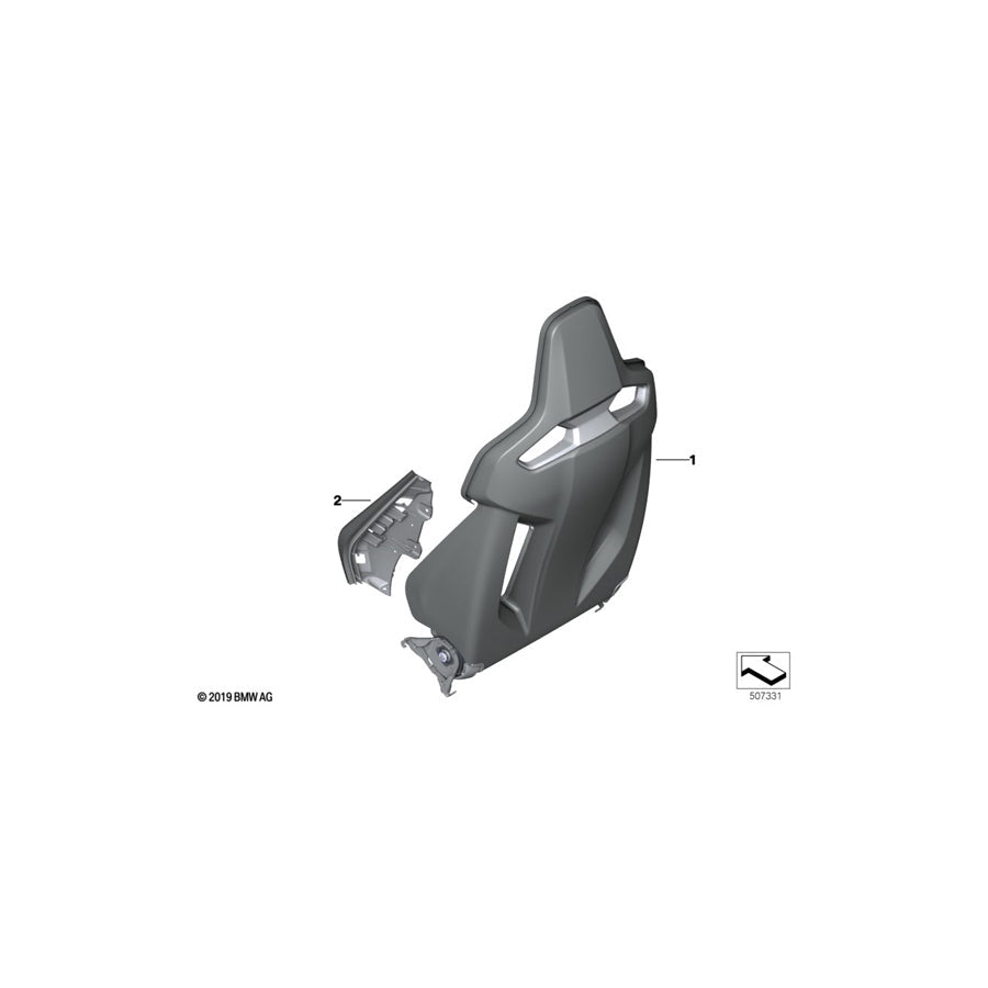 Genuine BMW 52108067463 F93 Backrest Frame El. Fa (Inc. & M8) | ML Performance US Car Parts
