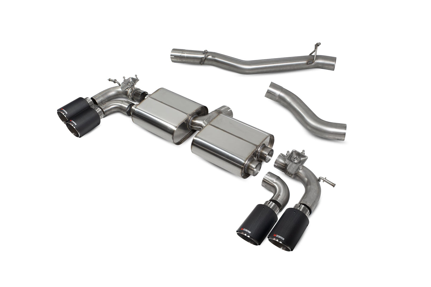 Scorpion SVWS065CF VW Golf R MK8 Non-Res Cat/Gpf Back System With Electronic Valves | ML Performance US US