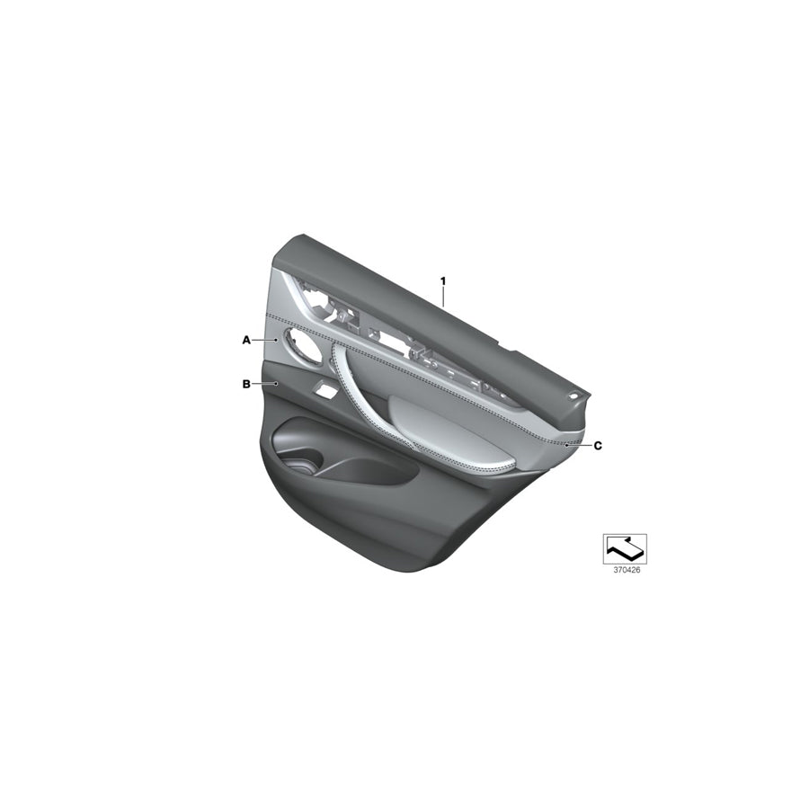 Genuine BMW 51427988432 F15 Door Lining Leather Rear Right INDIVIDUAL (Inc. X5 35i, X5 25d & X5 M50dX) | ML Performance US Car Parts