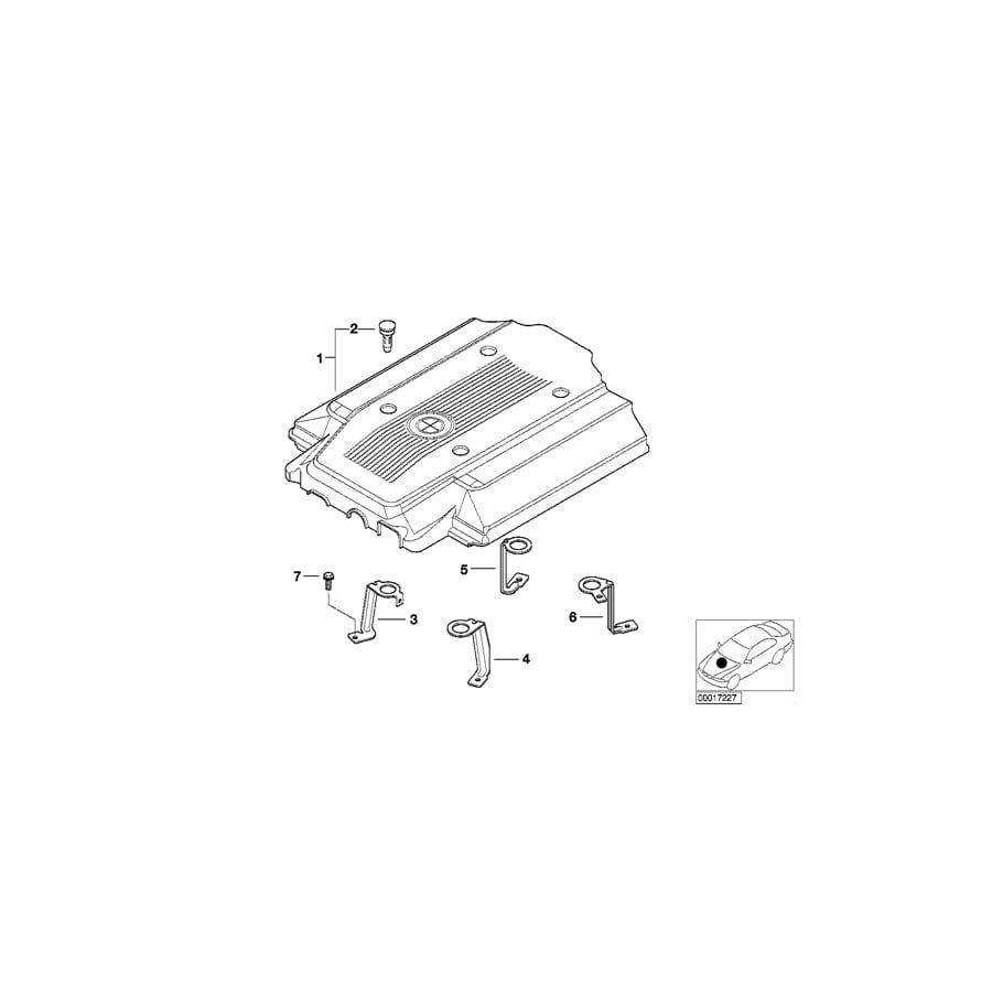 Genuine BMW 11618025828 E52 Sound Protection Cap (Inc. AlpinaV8) | ML Performance UK Car Parts