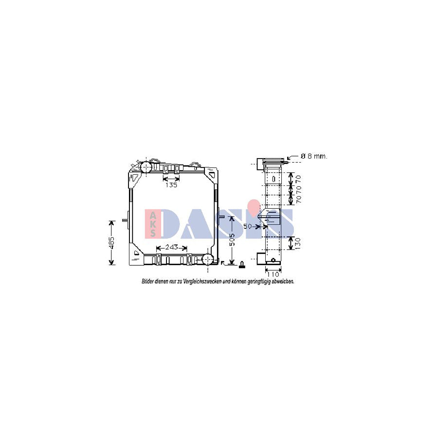 AKS Dasis 130610N Engine Radiator