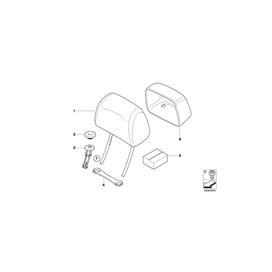 Genuine BMW 52107171188 E70 E72 Cover, Headrest Guide GRAU (Inc. X6 40iX, X5 40iX & X5 M) | ML Performance US Car Parts