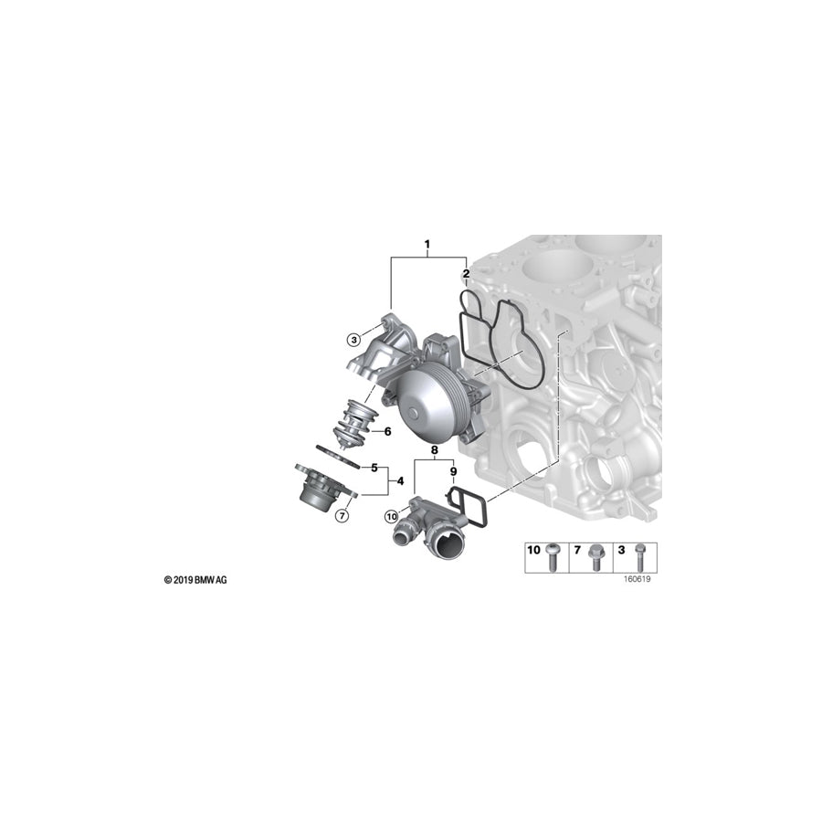 Genuine BMW 11517823193 E93 E92 Thermostat Housing (Inc. 530d, 535d & 325d) | ML Performance US Car Parts