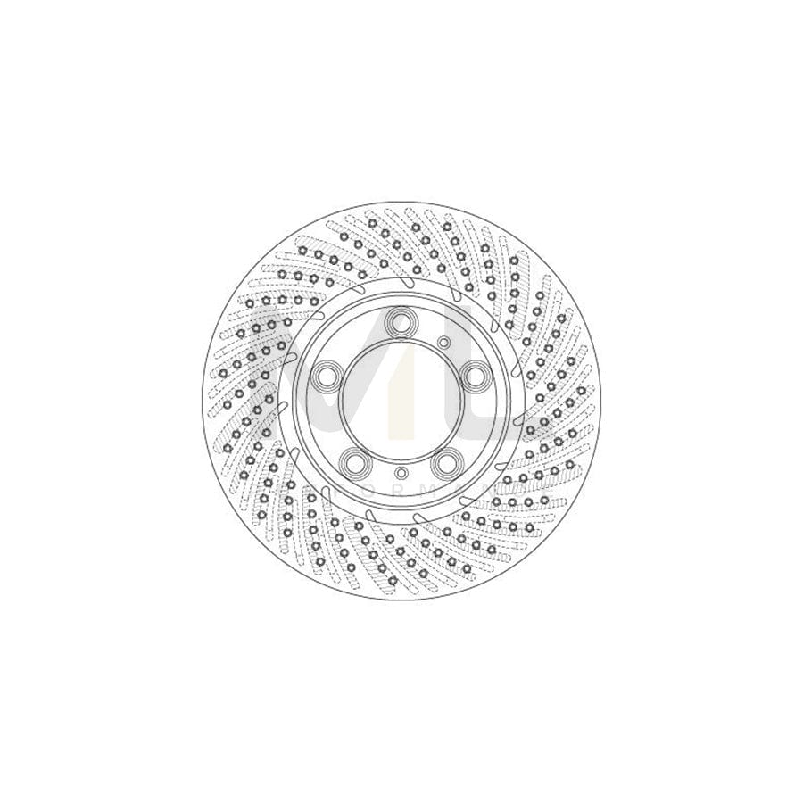 TRW DF6267S Brake Disc for PORSCHE 911 Perforated, Vented, Painted | ML Performance Car Parts