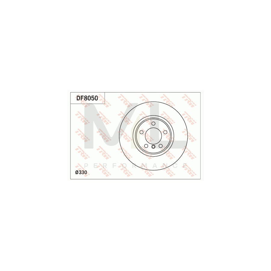 TRW DF8050 Brake Disc Vented, Painted, High-carbon | ML Performance Car Parts