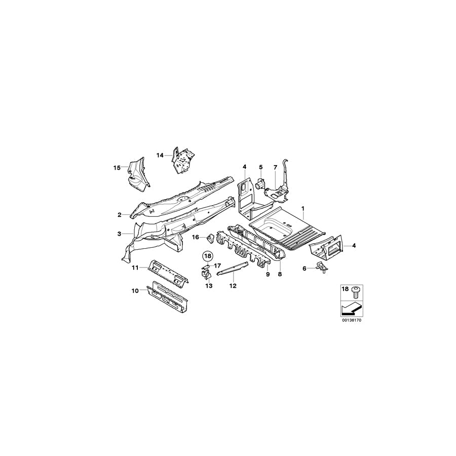 Genuine BMW 41113405788 E83 Bracket Backrest Outer Right (Inc. X3) | ML Performance US Car Parts