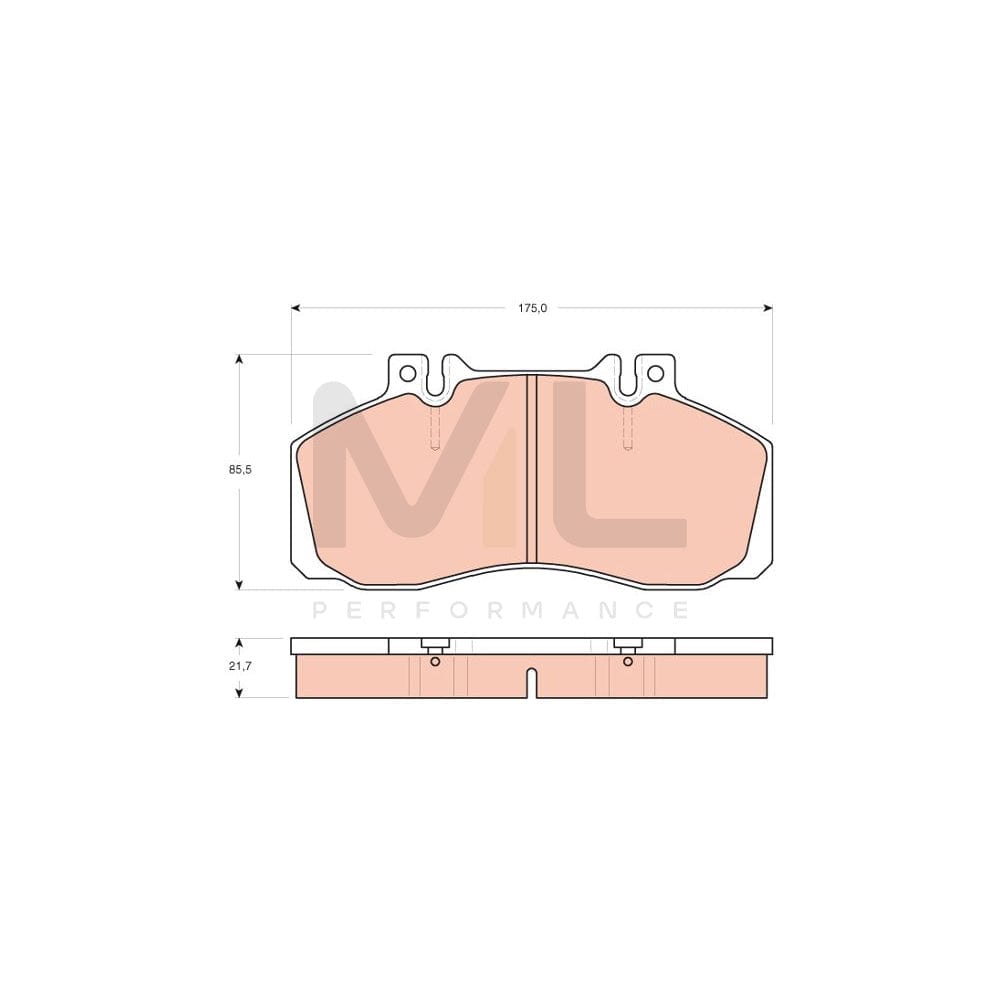 TRW Gdb1695 Brake Pad Set Suitable For Mercedes-Benz Sprinter Prepared For Wear Indicator | ML Performance Car Parts