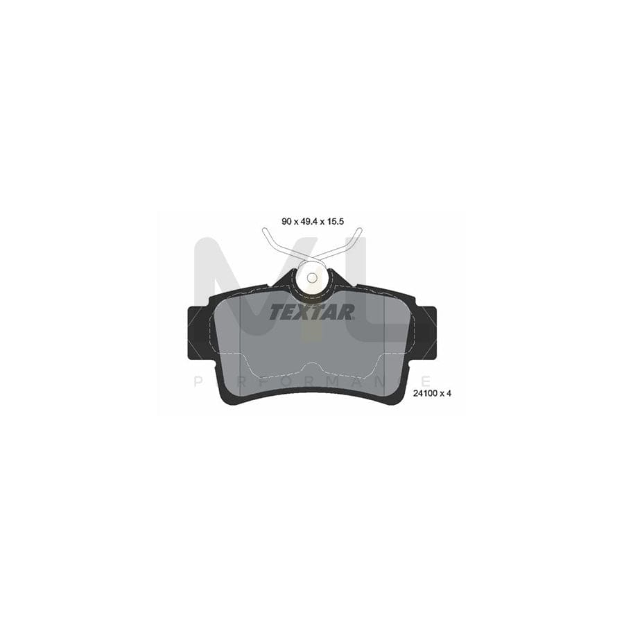 TEXTAR 2410001 Brake pad set for FORD USA MUSTANG not prepared for wear indicator | ML Performance Car Parts