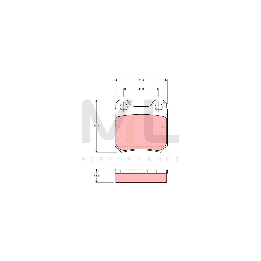 TRW Gdb914 Brake Pad Set Not Prepared For Wear Indicator | ML Performance Car Parts