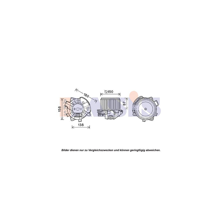 AKS Dasis 870446N Heater Blower Motor