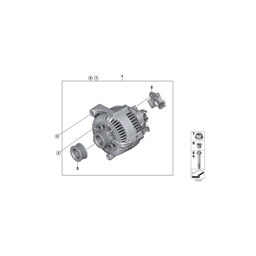 Genuine BMW 12317561004 E70 Exch. Generator 180A (Inc. X5 4.8i) | ML Performance US Car Parts