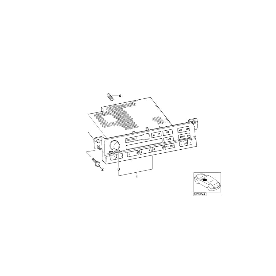 Genuine BMW 65126907815 E46 Button (Inc. 328Ci, M3 & 330xi) | ML Performance US Car Parts