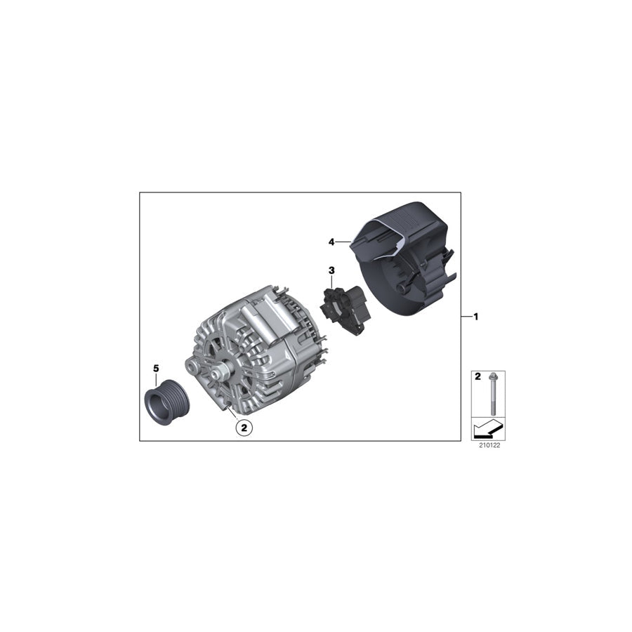 Genuine BMW 12317540743 G12 RR11 RR31 Alternator VALEO 180A (Inc. Cullinan Black Badge, M760iX & Cullinan) | ML Performance US Car Parts