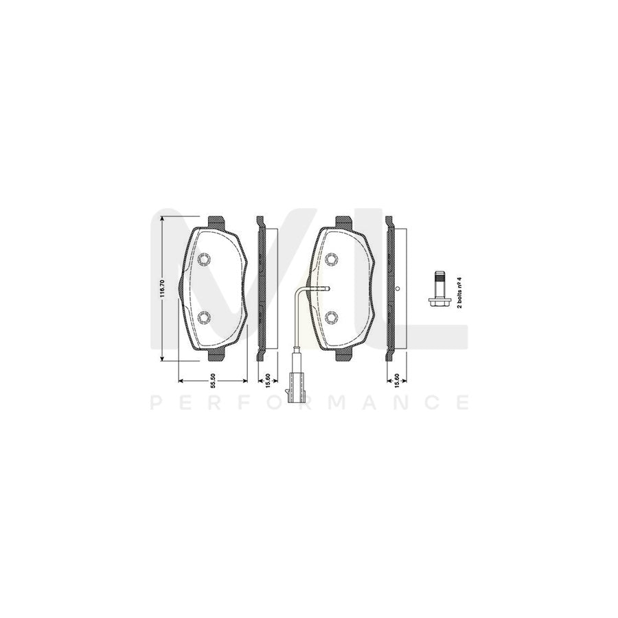 Bosch 0986Tb3129 Brake Pad Set For Lancia Ypsilon Ii (843) Excl. Wear Warning Contact | ML Performance Car Parts