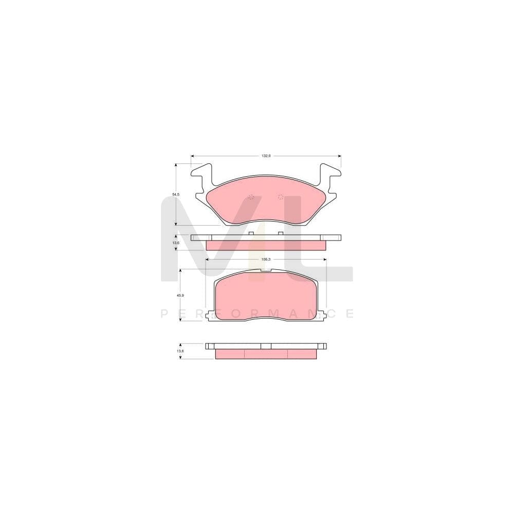 TRW Gdb878 Brake Pad Set For Toyota Starlet Not Prepared For Wear Indicator, With Accessories | ML Performance Car Parts